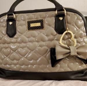 Betsy Grey and black handbag